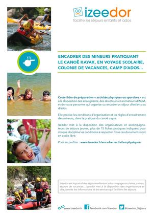 Faire du canoë kayak en colonie de vacances ou camp