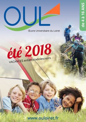 Brochure colonies de vacances OUL été 2018