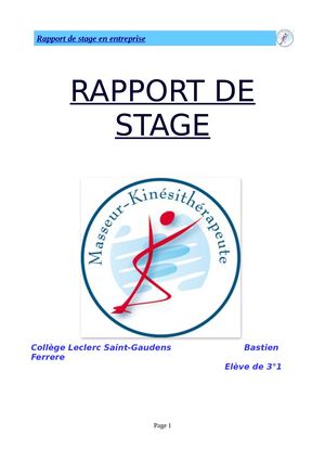 Rapport de stage Ferrere Bastien