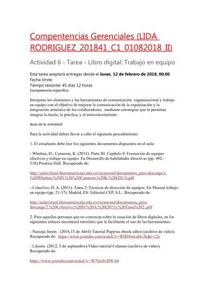Actividad 6 Tarea Libro Digital Trabajo En Equipo