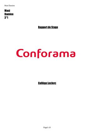 Rapport De Stage