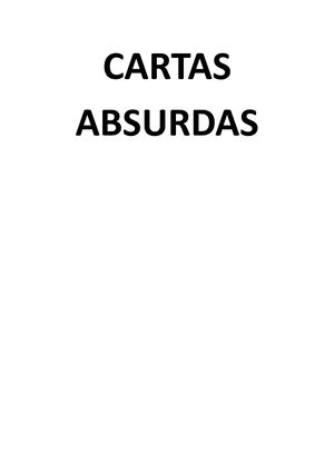 CARTAS ABSURDAS