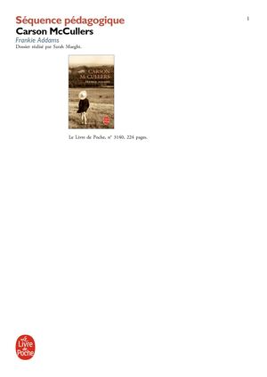 Fiche pédagogique - Frankie Addams, Carson McCullers