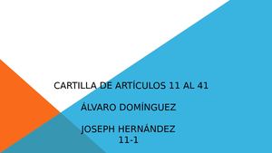 Cartilla De Artículos 11 Al 41