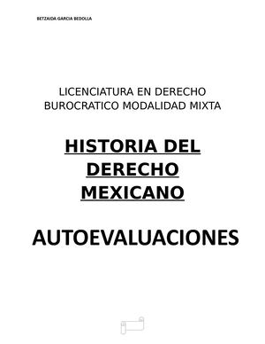 Derecho Mexicano I Betzaida Garcia Bedolla