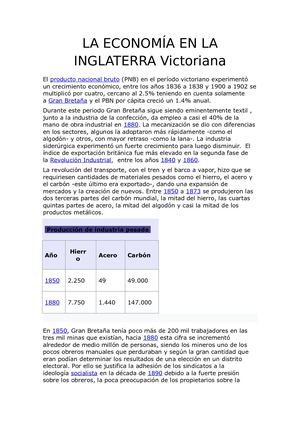 La Economía En La Época Victoriana