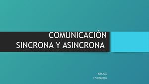 Comunicación Sincrona Y Asincrona