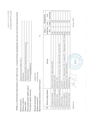 Вибір та замовлення підручників