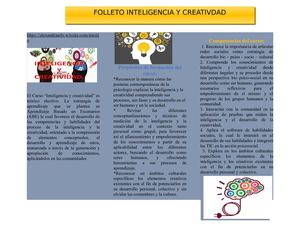 Inteligencia y creatividad