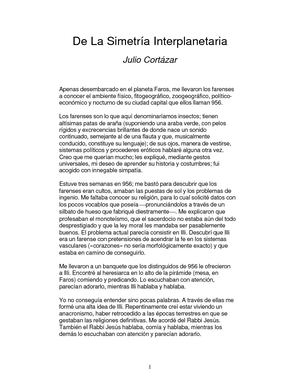 De La Simetría Interplanetaria