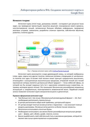 Создание интеллект карты в Google Docs