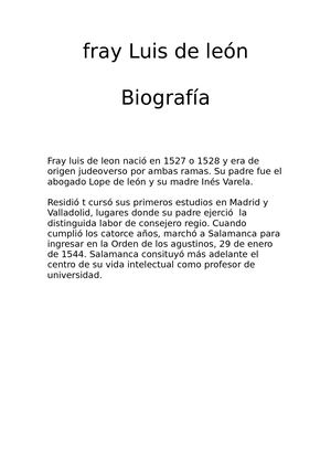 Fray Luis De Leon