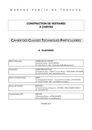 8 PLAFONDS SUSPENDUS (CHEFFES).