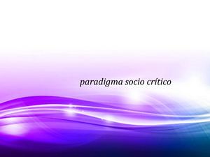 Paradigma Socio Critoco