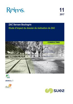 Étude d'impact du dossier de réalisation de ZAC