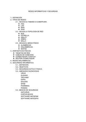 Redes Informáticas Y Seguridad