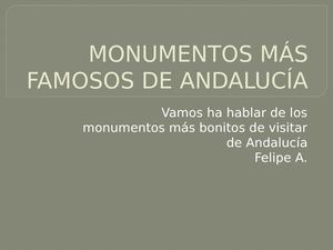 Monumentos Más Famosos De Andalucía