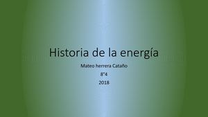 Historia De La Energía