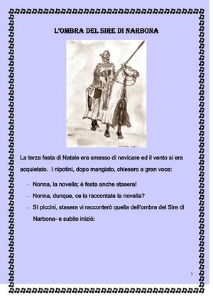 L' Omabra Del Sire Di Narbona Bargagni