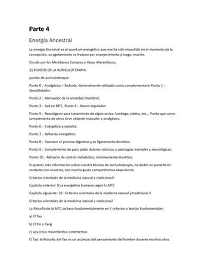 Curso de introducción a la Auriculoterapia- 4. Energía Ancestral