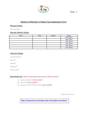 Tnpds Ration Card Application Form