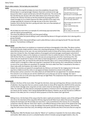 Music Video Analysis