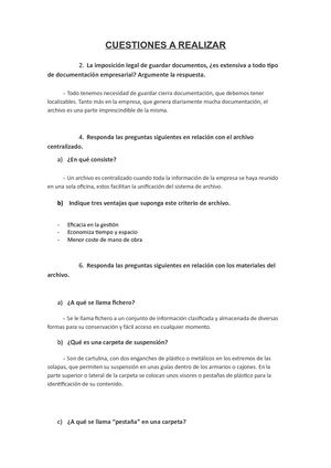 Cuestiones A Realizar