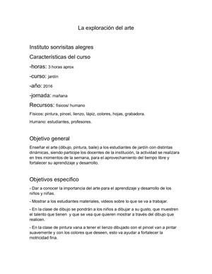 La Exploración Del Arte Proyecto