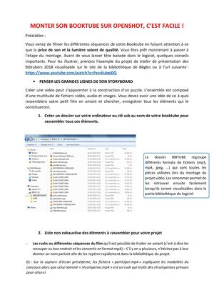 Monter Son Booktube Sur Openshot