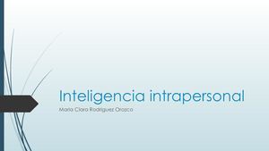 Inteligencia Intrapersonal