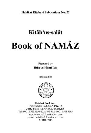 Book Of Namaz