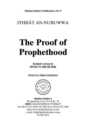 The Proof Of Prophethood