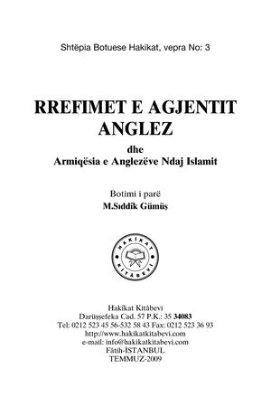 Calameo Rrefimet E Agjentit Anglez Dhe Armiqesia E Anglezeve Ndaj Islamit