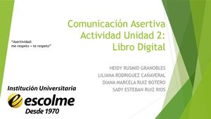 Actividad Etica Comunicación Asertiva