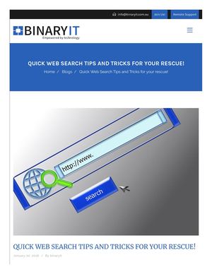 Quick Web Search Tips and Tricks