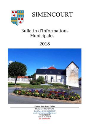 Journal d'informations municipales Simencourt 2018