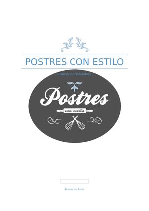 Postres Con Estilo