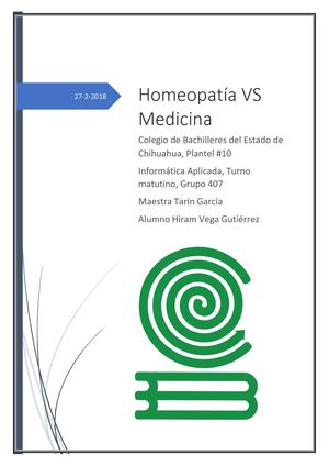 Homeopatía vs Medicina