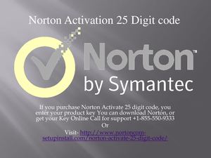 Norton activation 25 Digit Code