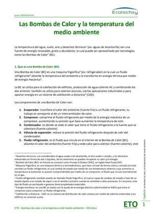 Eto Bombas De Calor Y La Temperatura Del Medio Ambiente