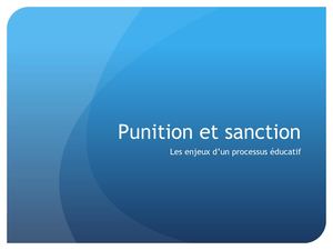 Punition Sanction