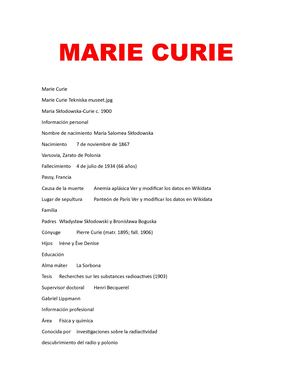 Marie Curie