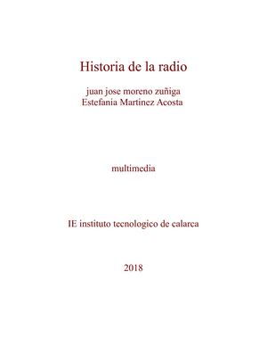 Historia De La Radio