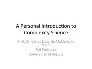 An Introduction To Complexity Science