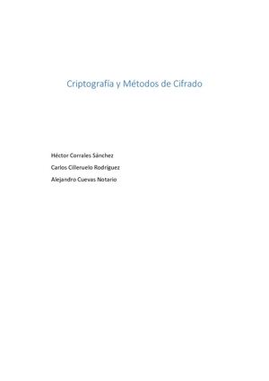 Criptografia Y Metodos De Cifrado