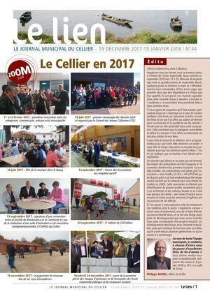 Le Lien 44 Journal Municipal Le Cellier - Decembre Janvier 2018