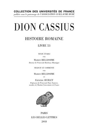 Extrait : Dion Cassius - Histoire Romaine Livre 53