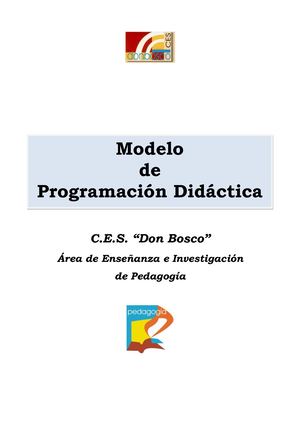La Programación Didáctica. Modelo.