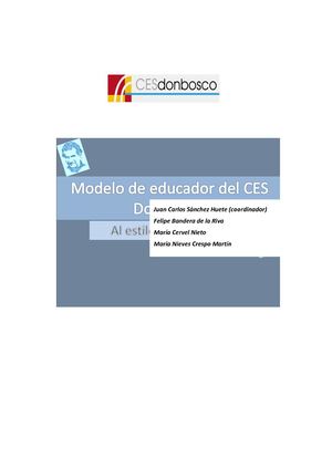 Modelo de Educador al estilo Salesiano.