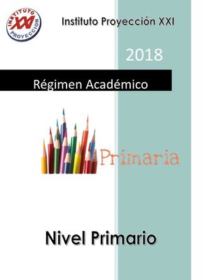 Regimen Academico Primaria 2018
